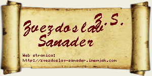 Zvezdoslav Sanader vizit kartica